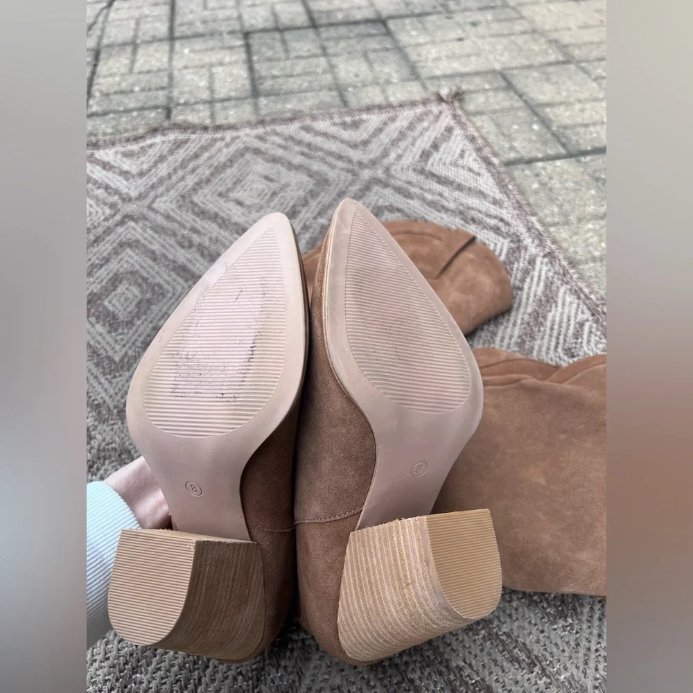 Steve Madden Western Inspired Chestnut Brown Suede Over-the-Knee Cowboy Boots